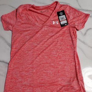 Champion Pink Womens Heat Gear V- Neck T-shirt X-small NWT
